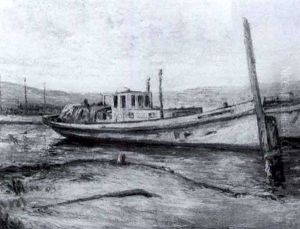 Boats At Dock by Wilson Silsby
