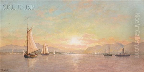 Hudson River View, Probably At Tappan Zee Or Haverstraw Bay - view 1