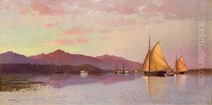 The Hudson River Looking Towards The Catskills by Francis Augustus Silva