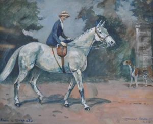 Lady On Horseback by Cuthbert Bradley