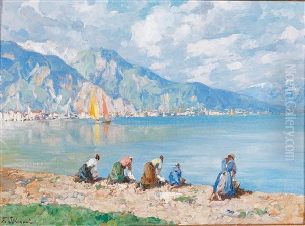 Washerwomen At Salo On Lake Garda - view 1