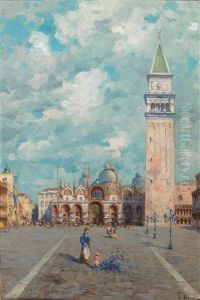 Blick Auf Die Piazza San Marco