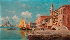 Riva Degli Schiavoni by Ferdinando Silvani