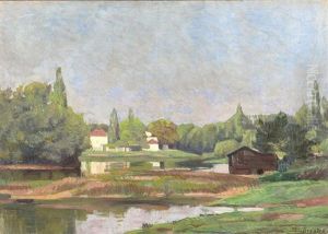 Paysage Fluvial by Albert Henri Louis Silvestre