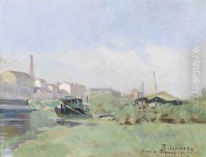 Bords De Marne A Charenton by Albert Henri Louis Silvestre