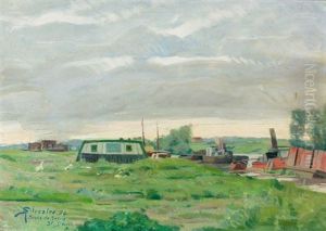 Bords De Seine - St. Denis by Albert Henri Louis Silvestre