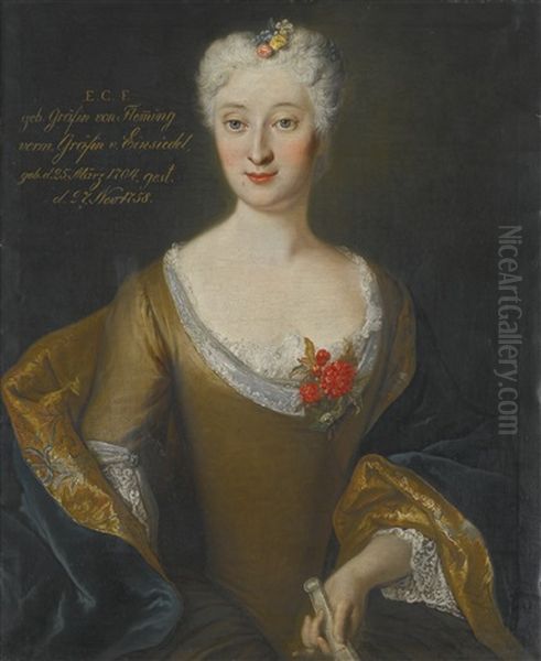 Portrait Of Eva Friederike Charlotte, Grafin Von Einsiedel (1704-1758) - view 1