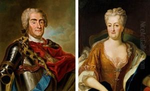 Friedrich August I. Von Sachsen, Genannt August Der Starke (+ Christiane Eberhardine Von Brandenburg-bayreuth, Smllr; Pair)