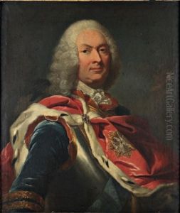 Portrait Presume D'un Chevalier De L'ordre De L'aigle Blanc De Pologne