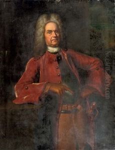 Portrait Of A Nobleman, General G.m. Sigmund Von Brausse (?), In A Militairy Costume by Louis de Silvestre