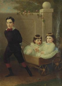 Portrait Of The Vanderbilt Children by Jared Bradley Flagg