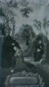 Scene De La Vie De Saint Benoit: Romain Donne L'habit A Benoit by Louis de Silvestre