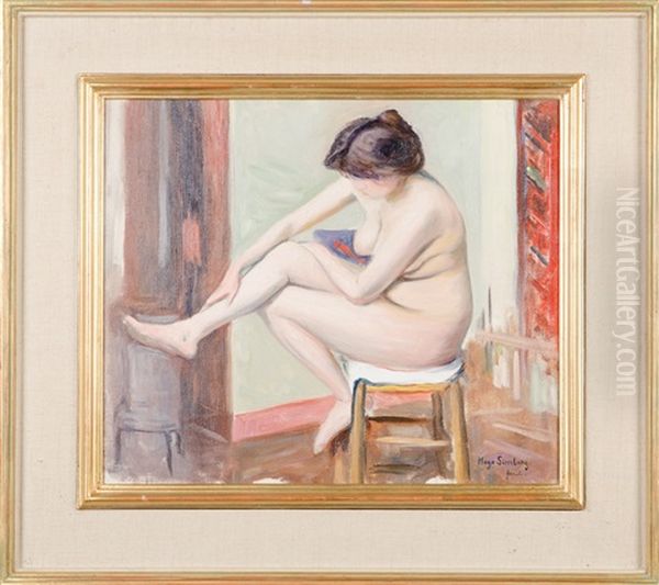Anni After The Bath (in Hugo Simberg's Studio 1910) - view 1