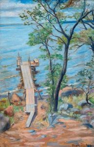 Pier In Summer Landscape