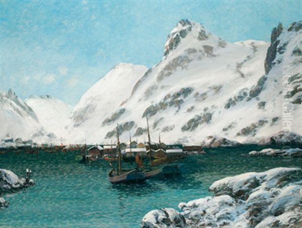Hafen Im Winter - Von Den Lofoten - view 1