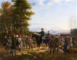 Le Depart Pour La Chasse by Friedrich Karl Joseph Simmler