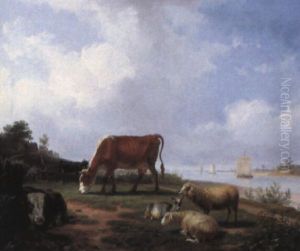 Kustenlandschaft Mit Viehstaffage