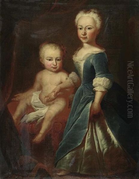Bildnis Ana Magdalena Keller, Geboren 1733 Und Susanna Keller, Geboren 1739 - view 1