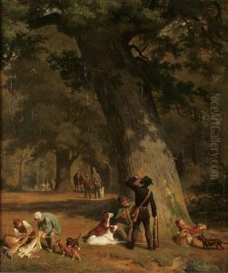 The Hunting Party by Wilhelm Simmler