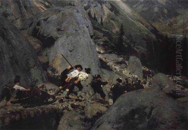 Nach Der Hirschjagd Im Hochgebirge - view 1