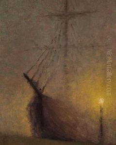 Shoreside Fog And Head Of A Breton Woman: A Double-sided Work by Edward Emerson Simmons
