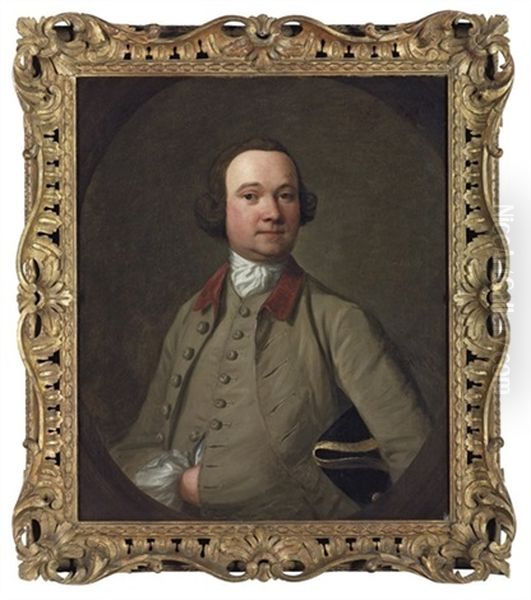 Portrait Of Heighes Woodforde In A Green Coat And Waistcoat - view 1