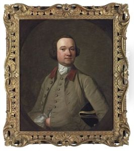 Portrait Of Heighes Woodforde In A Green Coat And Waistcoat by John Simmons