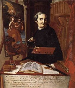 Portrait Of Acisclo Antonio Palomino De Castro Y Velasco by Juan Baptista Simo