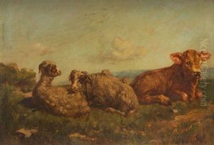 Moutons Et Veau by Francois Simon