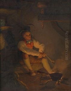 Kleiner Koch An Der Feuerstelle