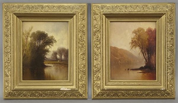 River Landscape (+ Another; Pair) - view 1