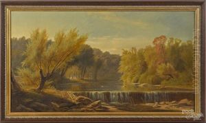 River Landscape, Probably The Brandywine by Hermann Gustave Simon