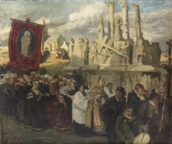 Procession A La Chapelle Notre-dame-de-tronoen - view 1