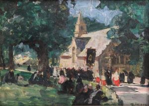 Procession Pres La Chapelle Sainte-marine A Combrit Procession Pres La Chapelle Sainte-marine A Combrit