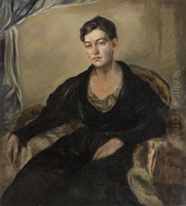 A Portrait Of The Artist"s Wife by Tavik Frantisek Simon