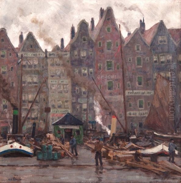 The Old Harbor In Amsterdam - view 1