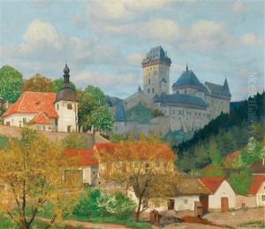 View Of Karlstejn Castle Near Prague
