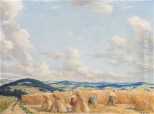 Harvest In The Czech-moravian Highlands by Tavik Frantisek Simon