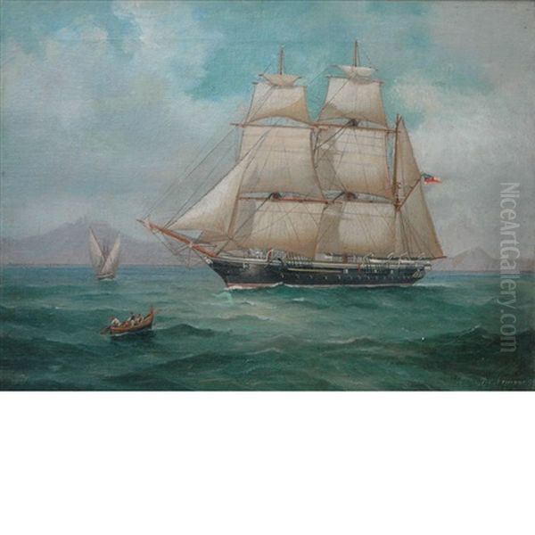 Sailing Ship Off The Italian Coast - view 1