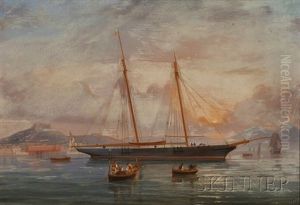 Schooner In The Harbor At Naples