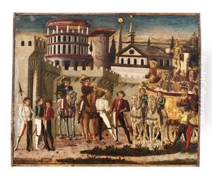 Scena Di Trionfo All'antica by Giovanni di Ser Giovanni di (lo Scheggia) Simone