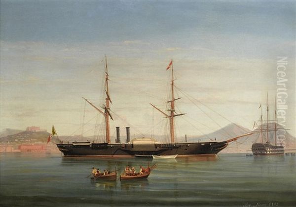 An Italian Corvette In The Bay Of Naples - view 1