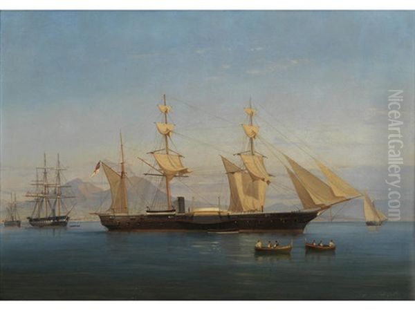 H.m.s. Majicienne In The Bay Of Naples - view 1