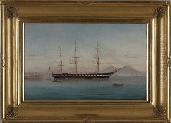 The U.s.s. North Carolina In The Bay Of Naples - view 1