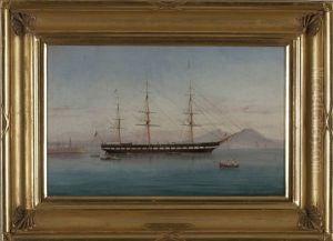 The U.s.s. North Carolina In The Bay Of Naples