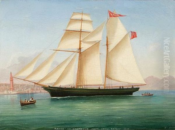The British Schooner "racer Of Carmouth" Off Naples - view 1