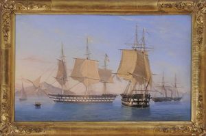 Ships At Anchor by Tommaso de Simone