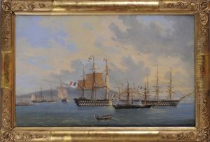 Ships At Anchor by Tommaso de Simone