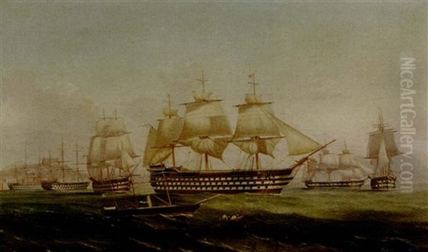 The Meditterranean Fleet Off Naples - view 1