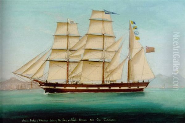 Barque "esther" Of Whitehaven Entering The Bay Of Naples - view 1